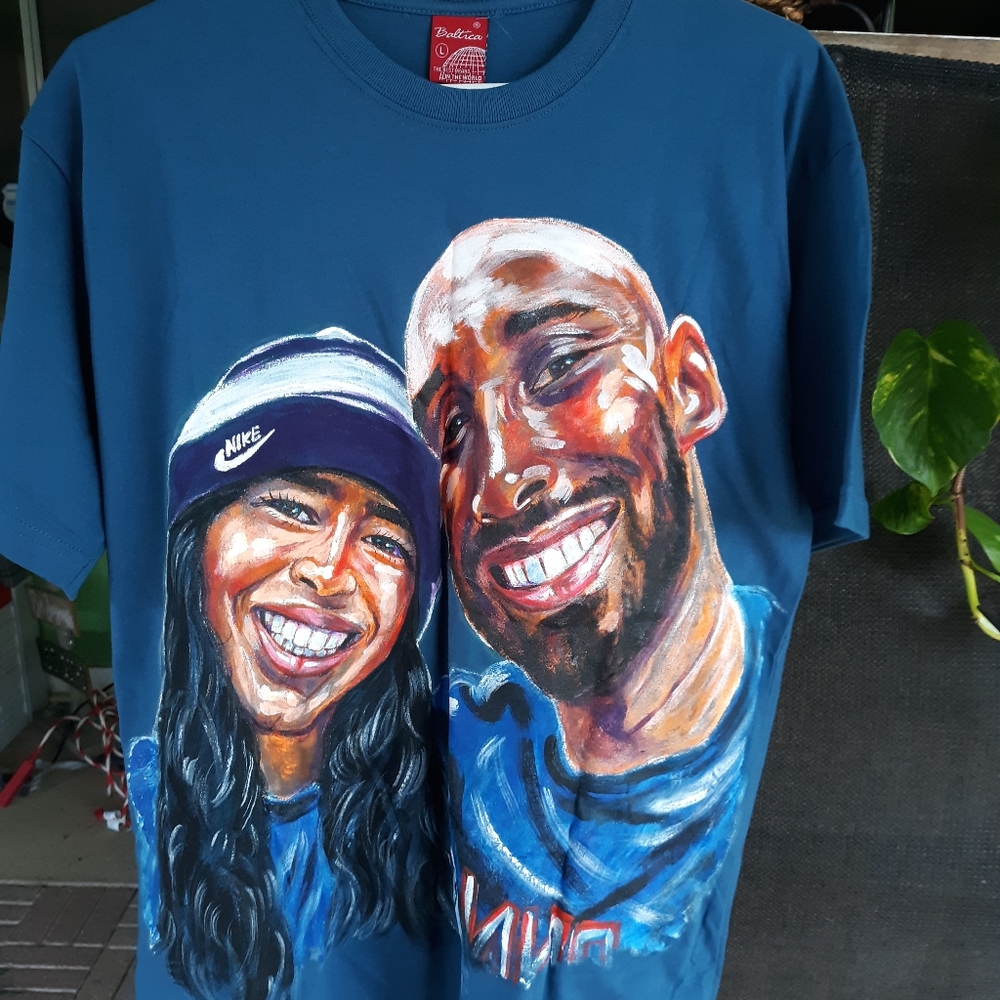 Kobe and gigi acrylic t.shirt